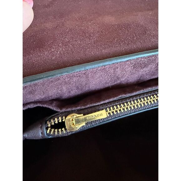 COACH Tammie Shoulder Bag Black Snake Embossed Leather - Picture 13 of 16